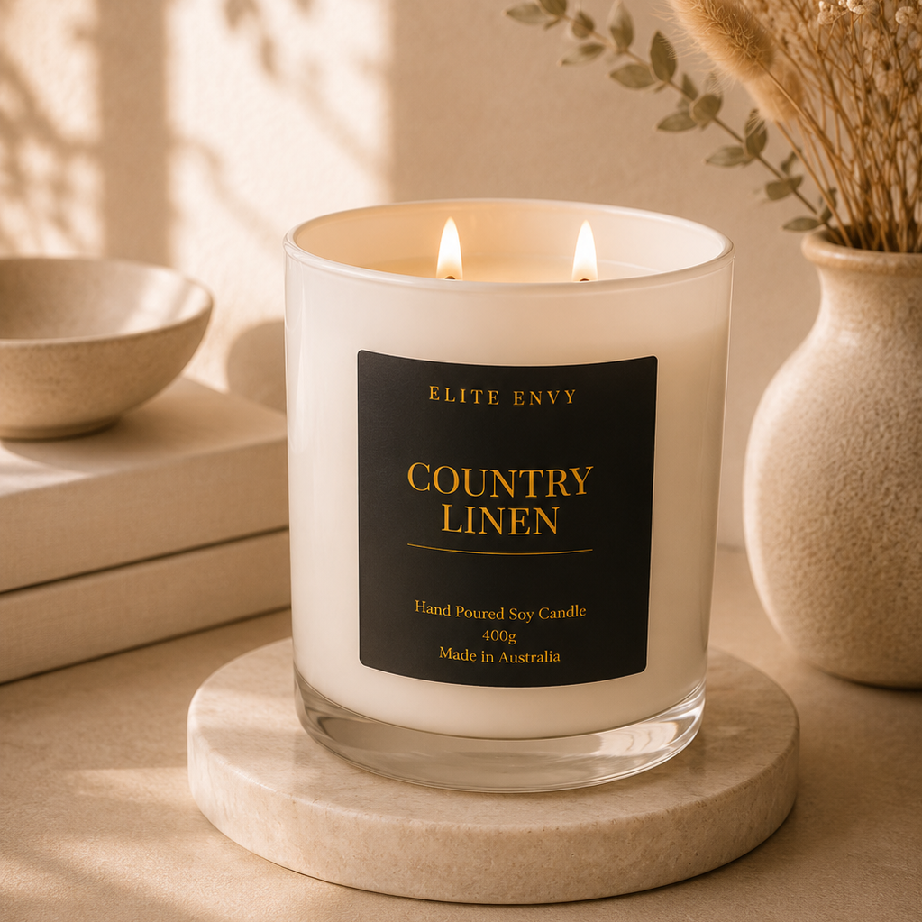 Country Linen Luxury Candle