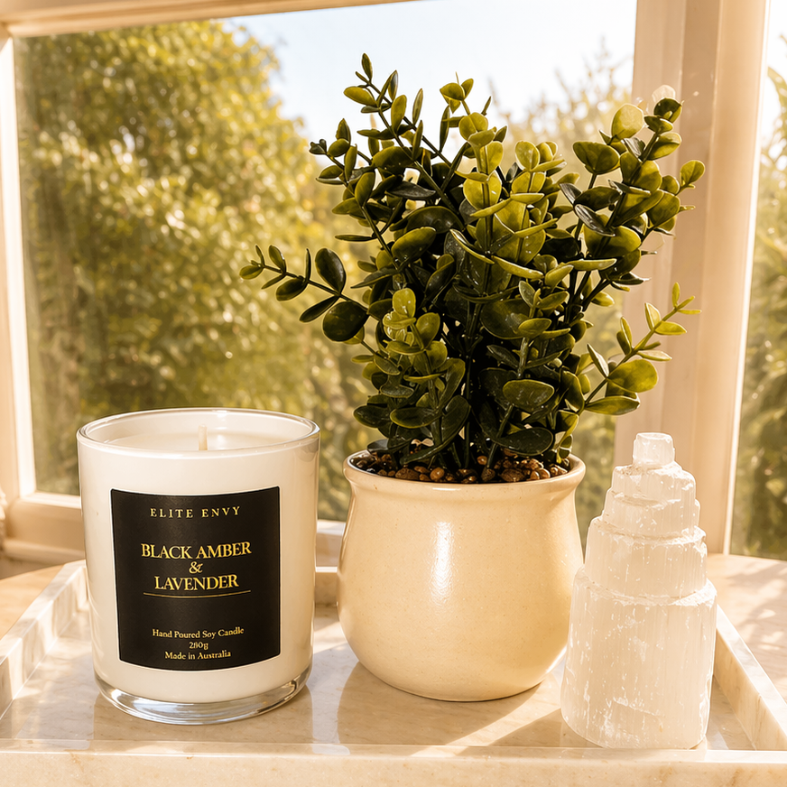 Black Amber & Lavender Candle
