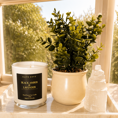 Black Amber & Lavender Candle