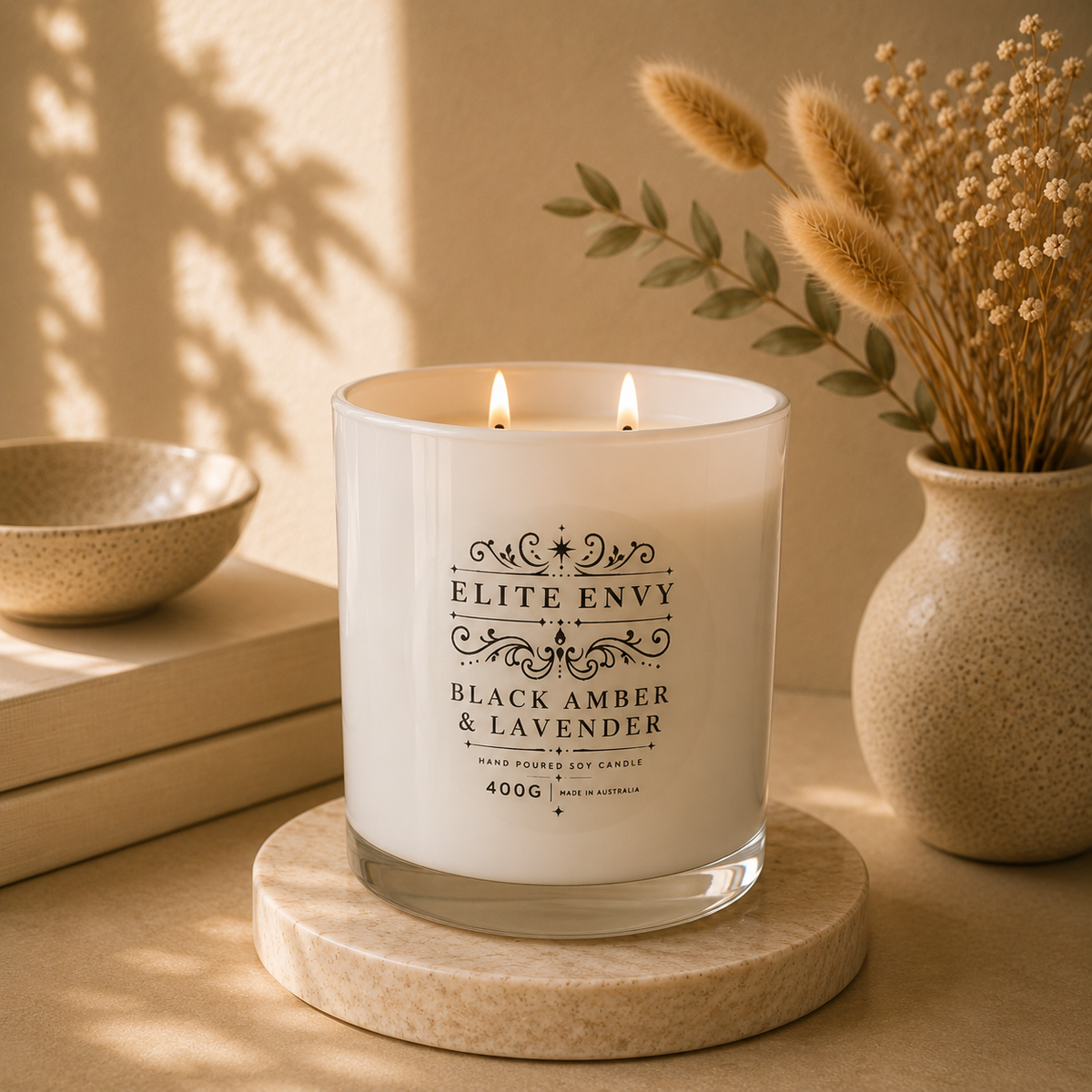 Black Amber & Lavender Luxury Candle