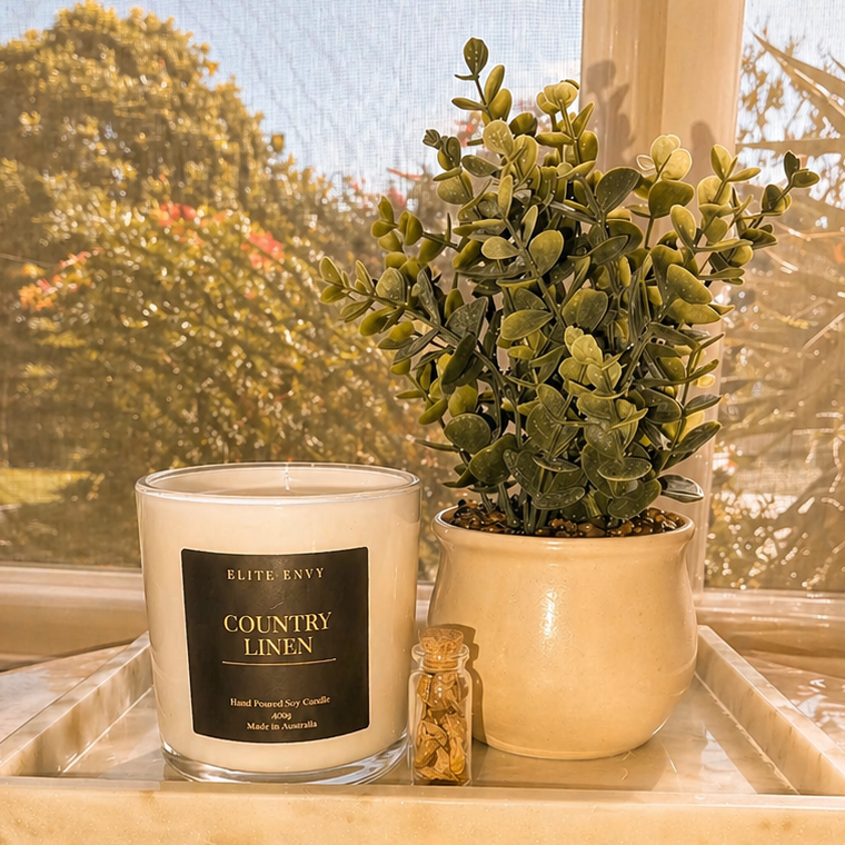 Country Linen Candle