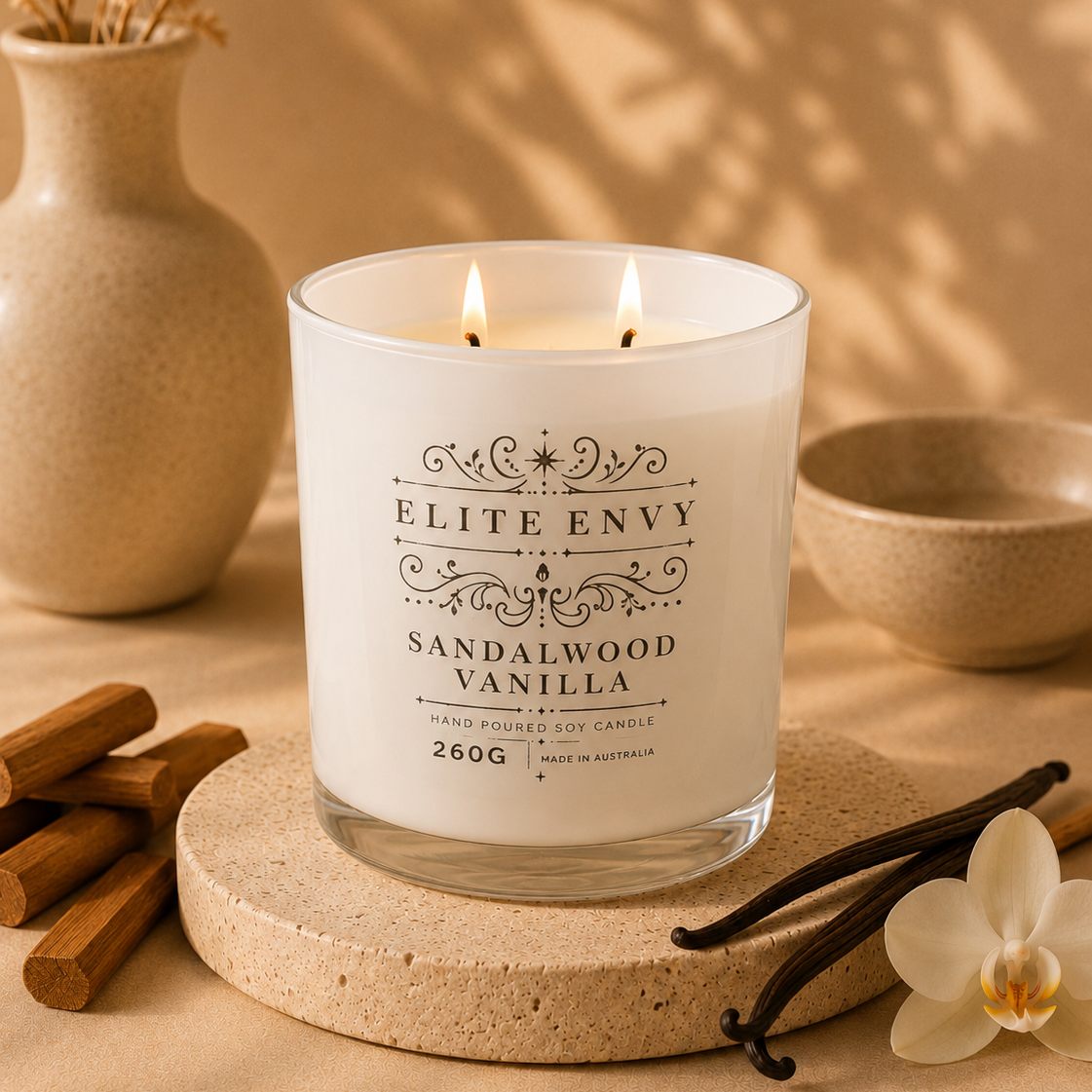 Sandalwood Vanilla Luxury Candle